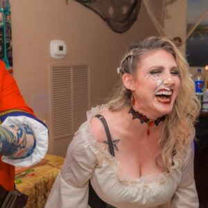 Cassandra Scerbo Instagram - HALLOWEEKEND🏴‍☠️

Throwing it back to @alainamarieee’s pirate murder mystery last weekend!

Wishing everyone a fun & safe Halloween! 🧡