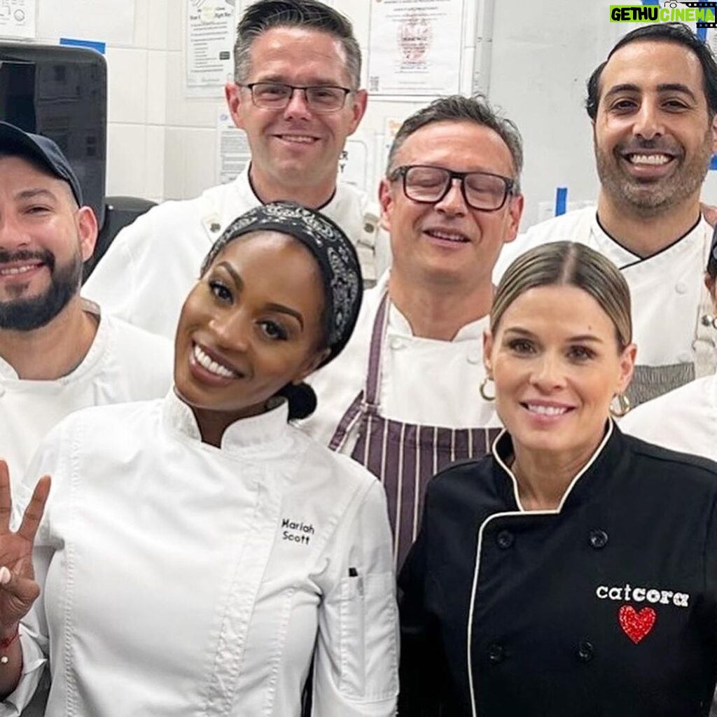 Cat Cora Instagram - Happy Friday y’all! I had to take this moment to share how proud I am of a remarkable Chef, @i_am_mariah. We met through the incredible gift of food and she never ceases to amaze me with her level of talent, perseverance, respect, hunger to learn, and aspiration for greatness. She is one of the great ones. Repost from @i_am_mariah “Behind the scenes…. I am extremely blessed and fortunate to have such an incredible mentor in this chef life. Iron Chef @catcora is not only incredibly skilled in the kitchen and extremely talented but she is such a kind, humble, and patient human being. I can’t even began to tell y’all how much she has taught me and I am still learning…..from choosing the right plates, courses, sauces, garnishes, building a menu…. My menu writing skills are all because of this woman. Details matter, upholding standards, and pushing for excellence is the foundation. Cat encouraged me one day to curate countless amounts of menus. I sent them to her and she had me edit them…over and over and over and over again…and over…. And over… I learned wine pairings, aperitifs, etc … specialty requests, diets, It was a lot of work little did I know at the time that it was preparing me for my current position. A great chef once told me, “always be a student of the game, because you will never know it all” …. #cheflife #chef #mentor #menu #curated #lifestyle #foodiesofinstagram #foodies @nextlevelcheffox @foodclubfox #cooking #foodie #events #foodblogger #foodphotography #throwbackthursday #tbt #foodstagram #luxurylifestyle”