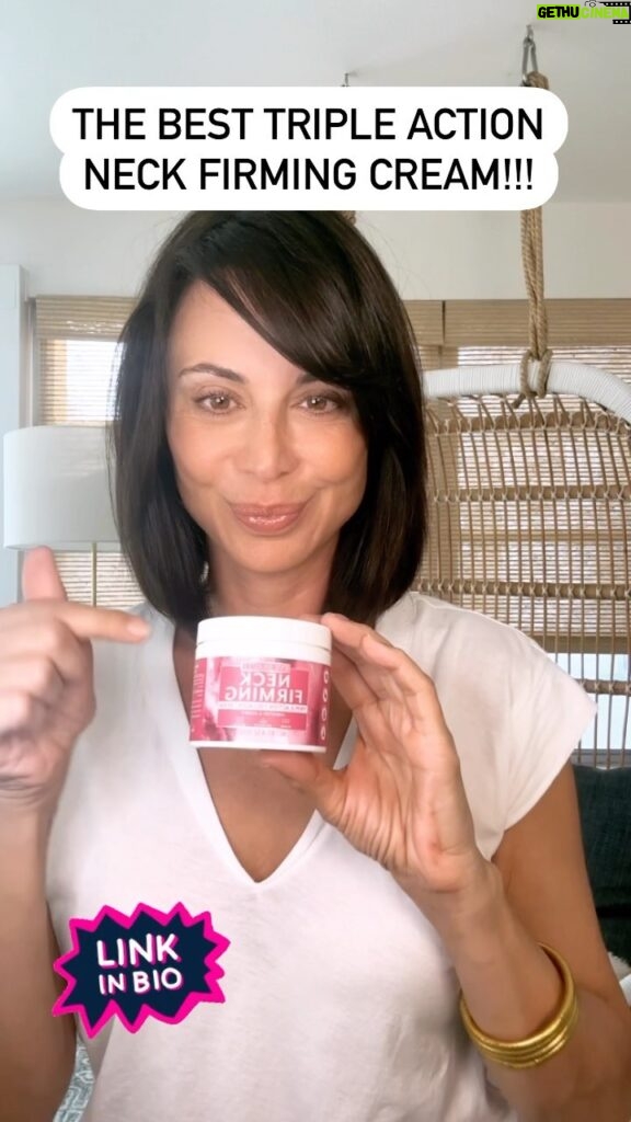 Catherine Bell Instagram - Finally introducing our new Triple Action Neck Firming cream!!! Natural, non-toxic, rich and luxurious, firming, plumping. Oh so good!!! Amazing ingredients like hylauronic acid, shea butter, Vit B5, licorice root, rose hips…. All designed to smooth the appearance of fine lines and make that neck, chest (and anywhere on your body) look and feel it’s absolute best!! 🥰💗 {{ link in bio }} @everliving.beauty #antiaging #firming #neckcream #naturalskincare #beauty