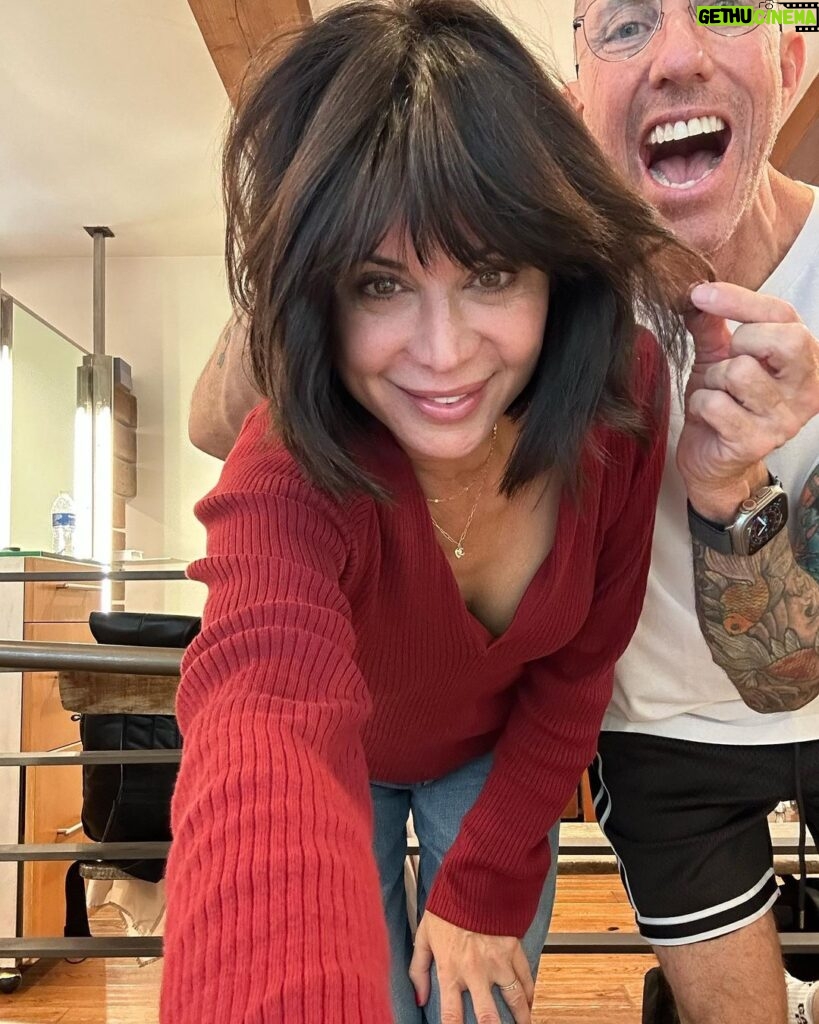 Catherine Bell Instagram - No LA trip is complete without a visit to my favorite person @mrchrismcmillan ❤️ (Ok maybe I planned my trip around this visit 😉)
