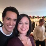Catherine Bell Instagram - Movie “son”. And #JamesDenton always trying to get in the shot! 😂 SATURDAY!! Dec 9th at 8pm @matthiasfalvai @hallmarkchannel #ChristmasOnCherryLane
