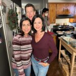 Catherine Bell Instagram – Photobomber!! 😂 
Sad we had NO fun on set! 
One week from today! December 9th on @hallmarkchannel 

#jamesdenton
@vee.long 
#ChristmasOnCherryLane