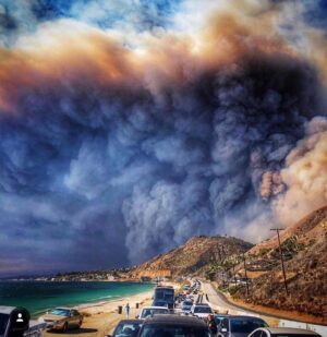 Chad James Buchanan Instagram - Malibu. Under fire.
I love this city so much. It breaks my heart to see this. My home in Venice is now sitting under a cloud of smoke but I feel so grateful that I still have a home. If you’ve lost your home or been affected due to the fire - hit me up. Let me know how I can help.
Stay safe. Much love City of Angels.
Photo: @GrantDenham