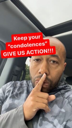 Charles S. Johnson IV Instagram - Keep your “condolences”. Give us ACTION! Give us results.
“Faith Without Works Is Dead” James 2:14-26 #enoughisenough #endgunviolence #lovealwayswins  #hypocrisy