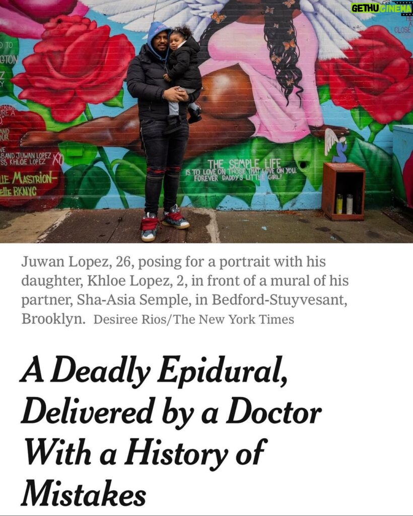 Charles S. Johnson IV Instagram - 💔Sha-Asia Semple deserved so much better. Please follow and support her partner Juwan➡ @gf_jojo as he fights for change in her honor. Thank you @nytimes for bringing awareness to this tragic story. #shaasiasemple #sheshouldbehere #maternaljustice #lovealwayswins #4kira4moms #blackmamasmatter