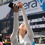 Charli D'Amelio Instagram - so exciting to see our billboard come to life!!! thank you to the @cerave team and @danielsugaimd i had the best time creating this campaign and happy we get to share it with you all now 🤍 #ceravepartner #cerave #cleanselikeaderm