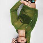 Charli D'Amelio Instagram - @flauntmagazine fun 💚 photographed by @fabienmontique styled by @muihai wearing @majeparis @theofficialpandora written by @beatricehazlehurst hair @marandahair makeup @loftjet nails @nailsoflaofficial
