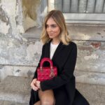 Chiara Ferragni Instagram - Throwback to this @dior look because red is such a vibe this winter ❤️ The #LadyDior I’m wearing is from the 2024 Cruise collection 🥰 #adv #dior Milan, Italy
