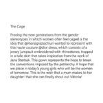 Chiara Ferragni Instagram - La gabbia: Liberare le nuove generazioni dagli stereotipi di genere nei quali spesso le donne si sentono ingabbiate. Questa è l’idea che @mariagraziachiuri ha voluto rappresentare con questo abito alta moda di @dior composto da una tuta di jersey ricamata di strass intrappolata in una gonna di tulle che prende ispirazione dall’opera di Jana Sterbak. Questo abito rappresenta la speranza di rompere le convenzioni imposte dal patriarcato. Una speranza che riponiamo nelle bambine di oggi che saranno le donne di domani. Questo è l’augurio di una mamma alla sua bambina, che possa finalmente gridare Vittoria! Da un’idea di @chiaraferragni e @fabiomariadamato Styling and Art direction @fabiomariadamato Abito custom made di @mariagraziachiuri per @dior Foto @giampaolosgura Make up @manuelemameli Hair @pattibussa Hanno collaborato: @mariasheilamiani @dipo23 @sasy_pezz Teatro Ariston Sanremo