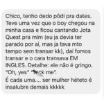 Chico Felitti Instagram – Ê DEDO PODRE! Sabe aquele azar recorrente, de sempre se dar mal com boy, com casa, com boy, com firma ou com boy? Então, teve uma competição de histórias de nossos dedos podres ontem nos stories. Esses são os causos mais votados. Tem 40 no story destacado EC DEDO PODRE Dedo de Deus – Teresópolis / RJ