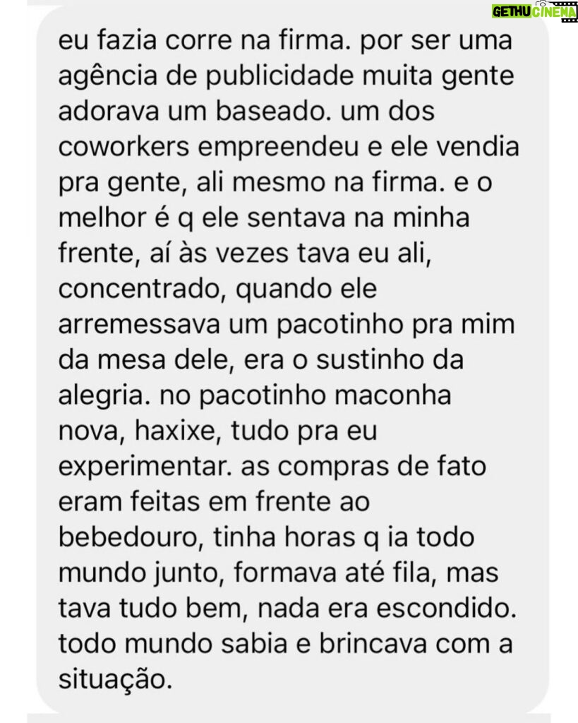 Chico Felitti Instagram - FIZ NA FIRMA: teve competição das histórias mais bizarras que rolaram dentro da firma. Essas são as dez mais votadas, tem 40 no story destacado EC FIRMA. Agora me dá minha pinça, que a sexta tá aí ahaha Firma™