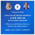 Chloë Grace Moretz Instagram - Hi everyone ! I am so excited to announce that starting tomorrow at 3PM pacific , 6pm eastern, I will be kicking off a series of chats with important law makers leading up to the election this November. Tomorrow @corybooker and I will chat about all kinds of current issues and topics that are important to us and I think you will all find meaningful!! Please join us ! can’t wait xx #TeamJoeTalks @joebiden #NovemberElection