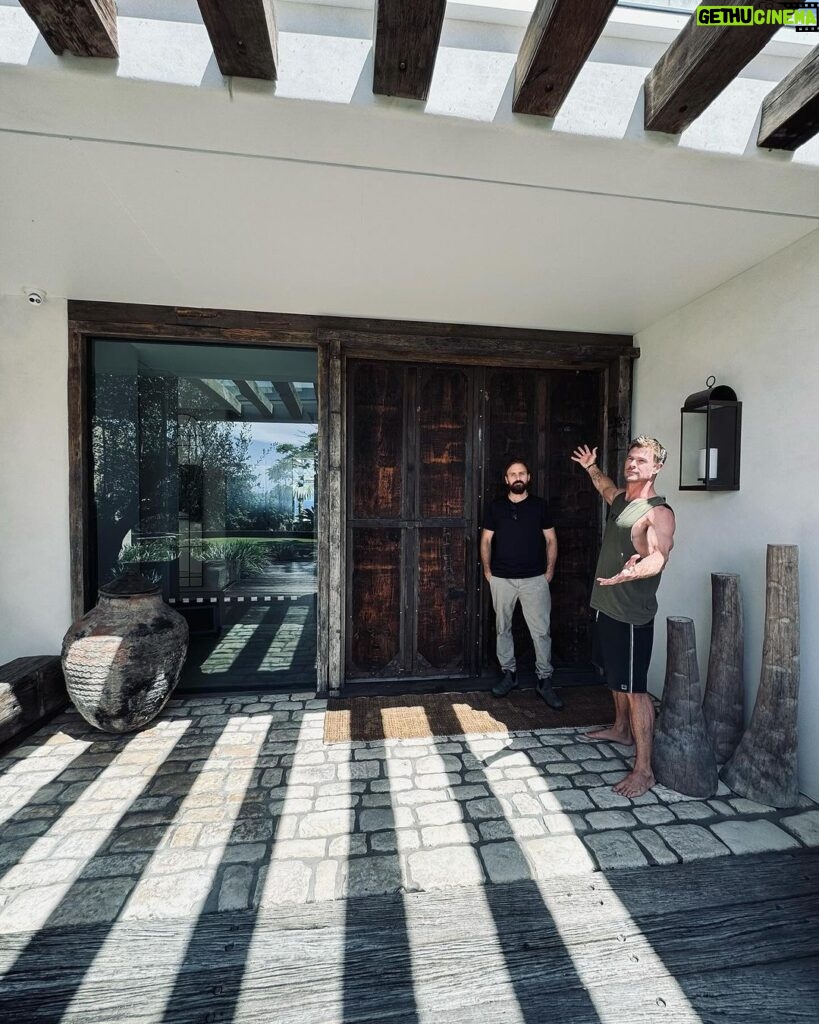 Chris Hemsworth Instagram - Here’s a few pieces of furniture my mate designed that I’d like to share, hand made and all constructed from recycled raw materials, your a wizard @leebrennandesign https://leebrennandesign.com/pages/furniture