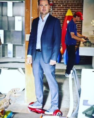Chris O'Donnell Instagram - I stole my kids hoverboard for work. @ncisla 