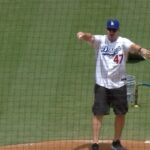 Chris Pratt Instagram - What a day! Jack and I got to hit the mound together, eat our bodyweight in Dodger Dogs and delivered the game opening announcement! Thank you @claytonkershaw for asking me to throw yesterday’s first pitch for faith and family day, what an honor! ⚾️ Let’s go Dodgers! Dodgers Stadium
