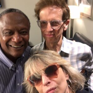 Chrissie Hynde Instagram - Hollywood Bowl:
Thomas Wilkins left - Conductor of Orchestra 
David Campbell back right - Orchestral arrangements 
Yours truly - lowering the standards of excellence