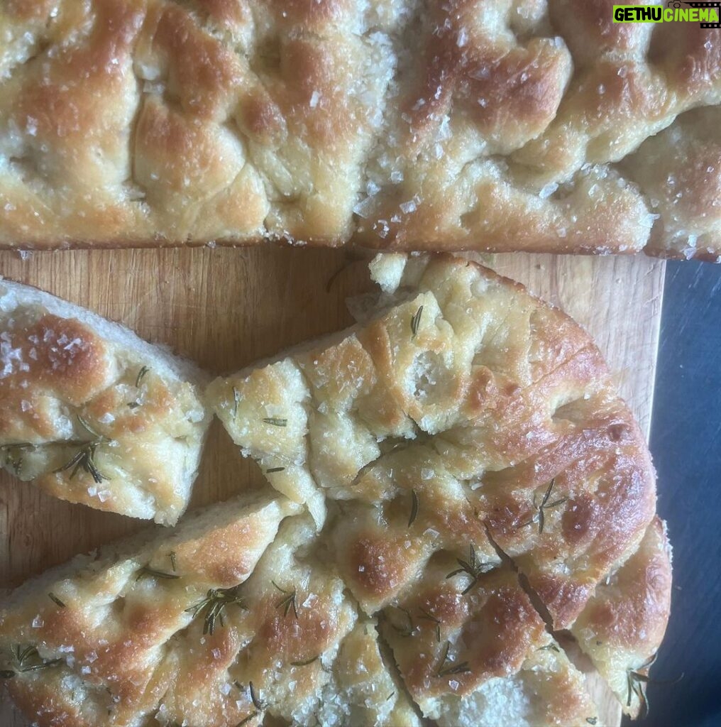 Chrissie Swan Instagram - I made this focaccia on the weekend - a double batch from the book HEARTBAKE by @charlotteree and me and the kids have spoken about it with wonder every day since… the recipe is found by googling ‘HEARTBAKE focaccia’ or by buying the wonderful book xxx