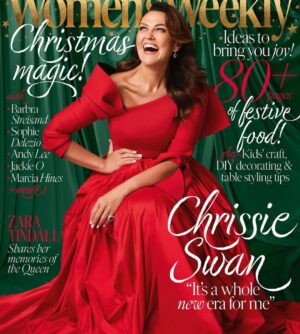 Chrissie Swan Instagram - I’ve been thinking a lot about my Gran lately and what a great, kind and strong woman she was. I’m on the cover of the Christmas Edition of Women’s Weekly this month (grab your copy - it’s the best!) and when anyone mirrors my opinion about what a massive privilege being chosen to do this is I have been saying the same thing ‘My Gran would have lost her mind over it’.
It feels lovely to honour our important people when they’re not here anymore. We don’t get that many opportunties. She has felt very present throughout this whole thing and it’s been an unexpected and beautiful element to what is obviously a great and wonderful honour. Please enjoy a couple of snaps of me on the cover and inside, and a couple of Rita to follow (including one pic of her in a natty home made festive outfit!)
And may your tree be heaving with decorations forever and ever!
Huge thanks to @womensweeklymag 
@cappellazzocouture for the incredible dress 💃🏻
@juliagreen_makeup 💄 
@brewbevanphoto 📸 
@mattiecronan 👗 
@tiffdunk ✍️ 
You all gave me TWO Christmases this year! Absolute best outcome. ❤️