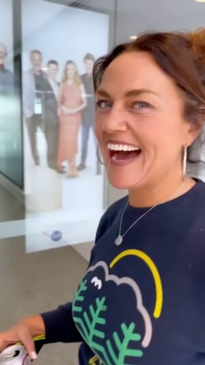 Chrissie Swan Instagram - Today is my FIFTIETH BIRTHDAY CAN YOU BELIEVE!?!? Spending it with my @novaentaus family that I’ve been adopted by and my actual family that I grew myself. Couldn’t be happier on any possible level. Thankyou for all the love and beautiful messages - I feel very beloved and seen by all of you. 
Also - Nova got me the world’s most perfect cake… A POTATO CAKE/SCALLOP CAKE! Nothing better! ❤️
See you on @thechrissieswanshow on Nova from 2-4 for a birthday extravaganza 🎉