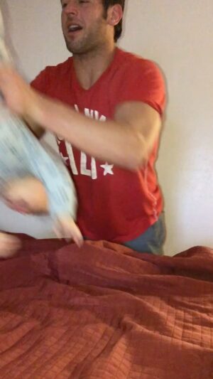 Christopher Lindsey Instagram - #fbf with the dude! Caught him with the lefty clothesline to put him to bed! ❤️ #StrongHold #family #wrestlerboytroy #family #love #dadlife