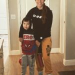 Christopher Lindsey Instagram - My beautiful wife with my favorite superhero #SpiderboyTroy! #Stronghold #TheStrongs #babe #family #love #luckyguy