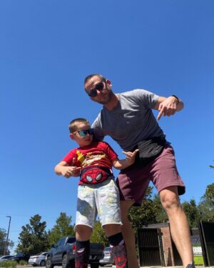 Christopher Lindsey Instagram - I am so lucky to be your father and grateful to have these times with you! I love you #Troyboy aka #Spiderboytroy #moldovianmaniac #SnacksJr #stronghold #family #love #dadlife @marinashafir