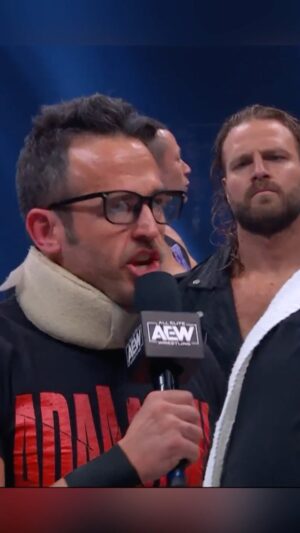 Christopher Lindsey Instagram - @roderickstrong still believes that AEW World Champion & @ringofhonor World Tag Team Champion @the_mjf is The Devil! #AEWDynamite