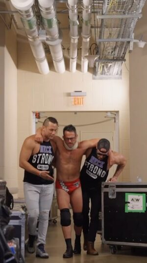 Christopher Lindsey Instagram - EXCLUSIVE: Following his match with #HangmanAdamPage, #TheKingdom’s @therealmichaelbennett & @thematttaven try to motivate a despondent @roderickstrong.