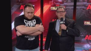 Christopher Lindsey Instagram - “SAMOA!!!!!!!!

Joe.”

Despite the severe neck trauma Samoa Joe has inflicted on Roderick Strong, Roddy still wants to offer the former #ROH World TV Champ some advice.

Watch #AEWCollision LIVE on TNT!

@SamoaJoe | @roderickstrong | @thematttaven | @therealmichaelbennett