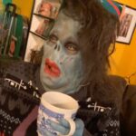 Cig Neutron Instagram - Having cocoa with the ghost of #Christmas past. #sfxmakeup by @cigneutron . #auggy @bizarroaugogo #cosplay not the #grinch