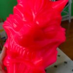 Cig Neutron Instagram - Got my first pull of my daemon mask and I am beyond stoked!! I used Body double for the mold and cast it on Smooth cast 325 with the ignite Flourescent pigments all @smoothon products. I could be happier and I’m looking forward to having these available for ya’ll very soon #mask #sculpture #smoothon #resin #casting #moldmaking #fx #daemon #demon #tengu #oni #maskmaking
