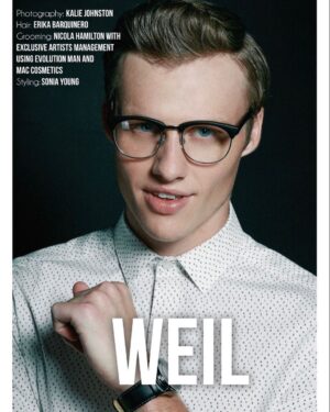 Connor Weil Instagram - #throwback to my shoot with Afterglow Magazine. #eyewear 🤓 #press