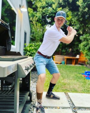 Connor Weil Instagram - This is your typical backyard dad reminding you to always clean your grill properly and to stay safe out there tonight. #happyhalloween