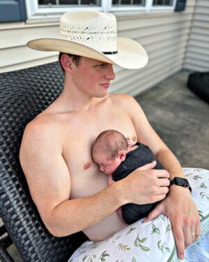Connor Weil Instagram - Week 1 with my 2nd son. #weilstyle #suburbandad