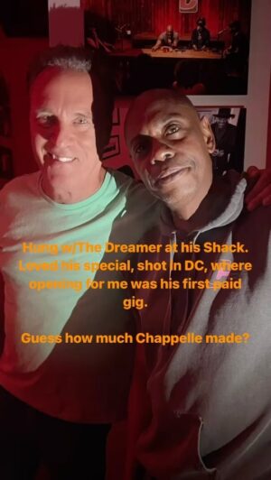 Craig Shoemaker Instagram - We were laughing about the old days, when the venue was part of a strip club, owned by “the Jewish Nazi.” 

Guess what we were paid. 

#davechappelle #standupcomedy #goat #funnyaf