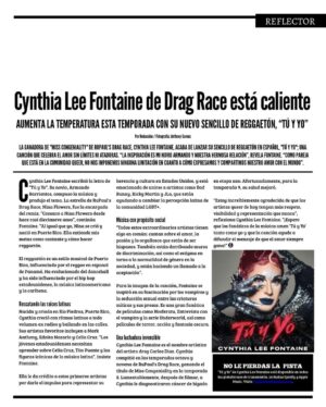 Cynthia Lee Fontaine Instagram - Muchas Gracias a la @revistag por este artículo a cerca de mi reciente sencillo musical y remix “ Tu y Yo” estoy sin palabras ! Una revista que sigo mucho antes de ser la artista que soy hoy en día . Y verme párte de esta edición es un honor . Muchas gracias !

Para leer el artículo completo visita este enlace en mis historias . 

🔥Foto por : @anthonygareaux 
🔥Vestuario por : @pdavilafashion y Dayans Sánchez 
🔥Cabello por : @draglabwigs 
🔥Falda negra , maquillaje y concepto por mi . 

#artista #CLF #cantante #compositora #musica #regueton #pop #seguimosconfuerza #palanteconfe