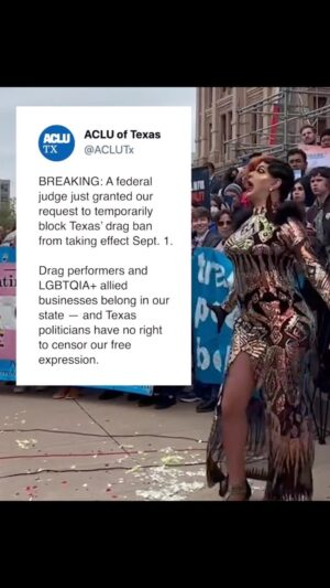 Cynthia Lee Fontaine Instagram - This is such a great news !

SB 12 is temporary blocked for now . Thanks to all the organizations involve and @brigittebandit for advocate and fight against this unconstitutional law ! We will continue fighting and we will NOT be silenced !!! Period !!! 
Please continue supporting Drag and our LGBTQI+  Community. Thank you 🙏🏻 

#fyp #drag #dragisnotacrime #dragisart #dragislove #rupaulsdragrace #sb12