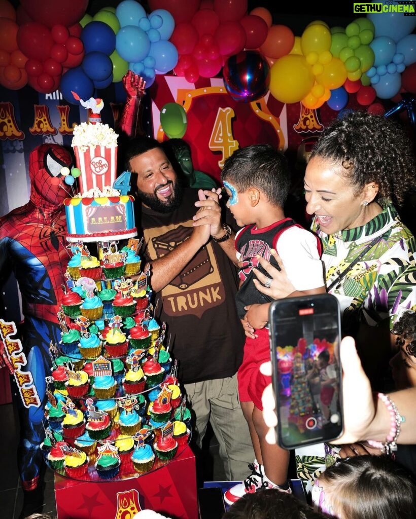 DJ Khaled Instagram - Happy birthday 🎂 Aalam !THANK YOU GOD 🤲🏽 Swipe for the birthday boy @aalamkhaled ! Mommy Daddy Asahd we love you so much!