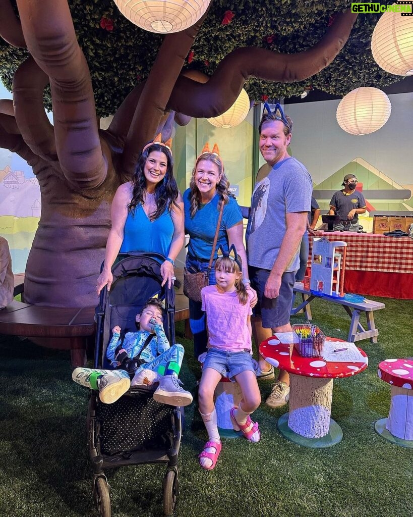 Dawn McCoy Instagram - Last month, our friends and I were treated to a very special press preview experience of @campstores @westfieldcenturycity location to celebrate their newest and most heartwarming immersive 5,000-square-foot adventure – Bluey x CAMP ahead of the public opening. (It opened 11/6!) Created in collaboration with BBC Studios, Waylon and our friends and I stepped inside Bluey’s house (yes “for real life!”), played Bluey’s favorite games, from Magic Asparagus to Keepy Uppy, showed off our best moves in Bluey’s playroom as CAMP Counselors activated DANCE MODE and climbed through an epic two-story pillow fort and a cardboard box castle (with slides!) There were also hidden easter eggs from favorite Bluey episodes nestled throughout the house — garden gnomes, tennis balls, and long dogs galore. It was a day! And even though our littlest Bluey fan got a little sleepy and had to step out for a while, I love that we were able to gift him with this experience. Thank you, @campstores @jaclynsliferbrown @officialblueytv @bbc & @dkcnews Go to camp.com to get your tickets so you & your family can experience the world of Bluey before it’s gone!!🩵