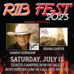 Deana Carter Instagram - Get ready for some fun! @sammykershaw and Deana Carter have been announced to perform at the 12th B's on the River Rib Fest with Sammy Kershaw and Deana Carter on Saturday, July 15, 2023 in Watertown, MN! Get more information here: https://www.bontheriver.com/rib-fest We hope to see you there! Special thanks to Ernie Ball and Fender