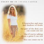 Deana Carter Instagram - "If heartaches and tears and shadows of doubt Are part of the deal, you can count me out But if you're talking about a game I can win You can count me in" Count Me In - Deana Carter More info: https://beacons.ai/deanatunes