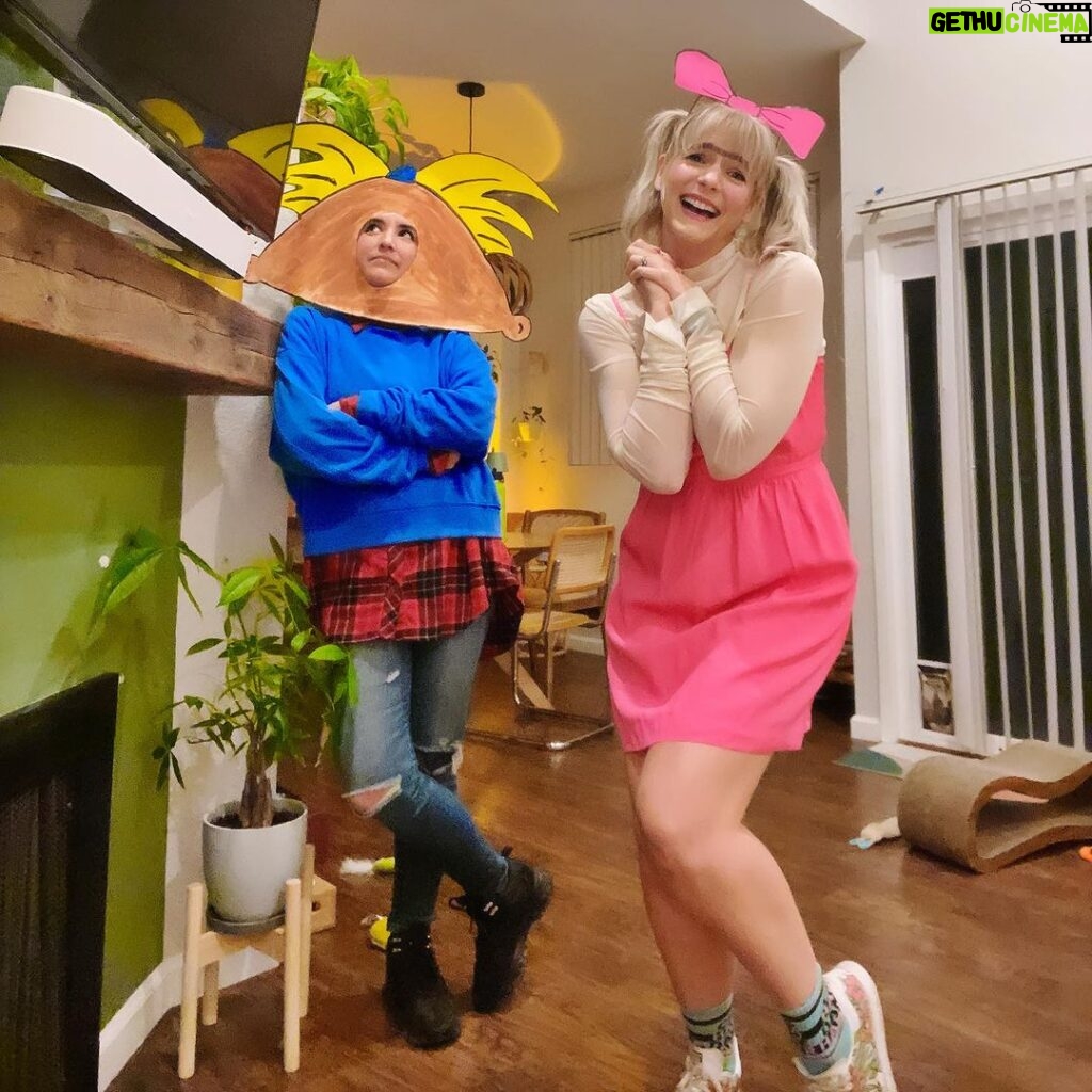 Devin Lytle Instagram - @chantelhouston and I opted for really slutty costumes this year. hope IG doesn’t take this down. 🙏🏻🥵 #halloween #heyarnold