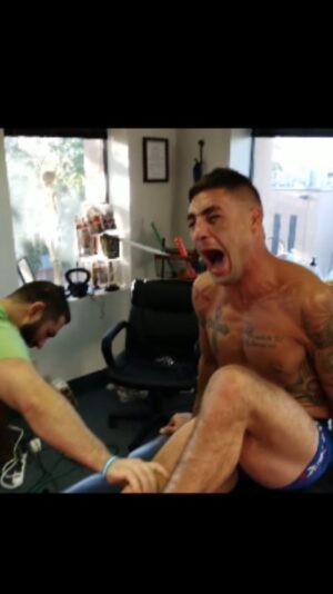 Diego Sanchez Instagram - Throwback with my 505 bro @diegonightmaresanchezufc 

This was my reaction last night when I stubbed my toe on the doggy gate 🥵

#ufc #halloffamer #legend #explore #deeptissue