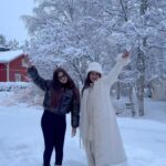 Dimpi Sanghvi Instagram - PoV: You’re in Winter Wonderland with your bestie ⛄️❄️ • #WinterWonderland #lapland #finland Rovaniemi, Lapland, Finland