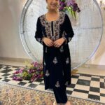 Disha Parmar Instagram - When in Chandigarh.. 💙 Wearing : @houseofchikankari.in