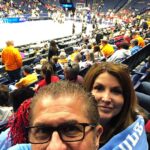 Dixie Carter-Salinas Instagram – Cheering on @olemisswbb and @yoweezy15 at the @sec tourney. Let’s go ladies!!! 💙❤️ #hottytoddy #secwbb #secwbbtourney