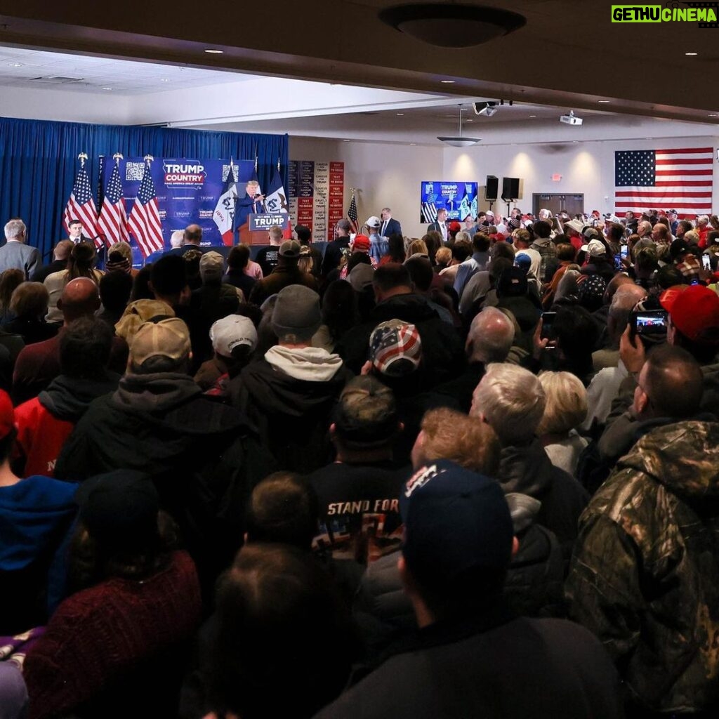 Donald Trump Instagram - THANK YOU — Sioux Center, IOWA! This election is our last chance to Save America. The battle begins here in Iowa on January 15th—and Joe Biden’s Banana Republic ends on November 5th, 2024. With your help, we are going to bring our Country back from hell! #TRUMP2024 #MAGA Sioux Center, Iowa