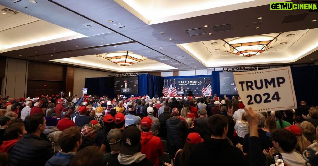 Donald Trump Instagram - A beautiful evening in Iowa, with Great American Patriots. Sign up to “Caucus for Trump” today: link in bio. Together, WE are going to Make America Great Again! I love you, Iowa—THANK YOU!! #Trump2024 #MAGA Coralville, Iowa