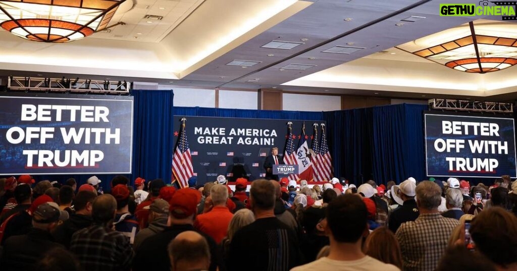 Donald Trump Instagram - A beautiful evening in Iowa, with Great American Patriots. Sign up to “Caucus for Trump” today: link in bio. Together, WE are going to Make America Great Again! I love you, Iowa—THANK YOU!! #Trump2024 #MAGA Coralville, Iowa