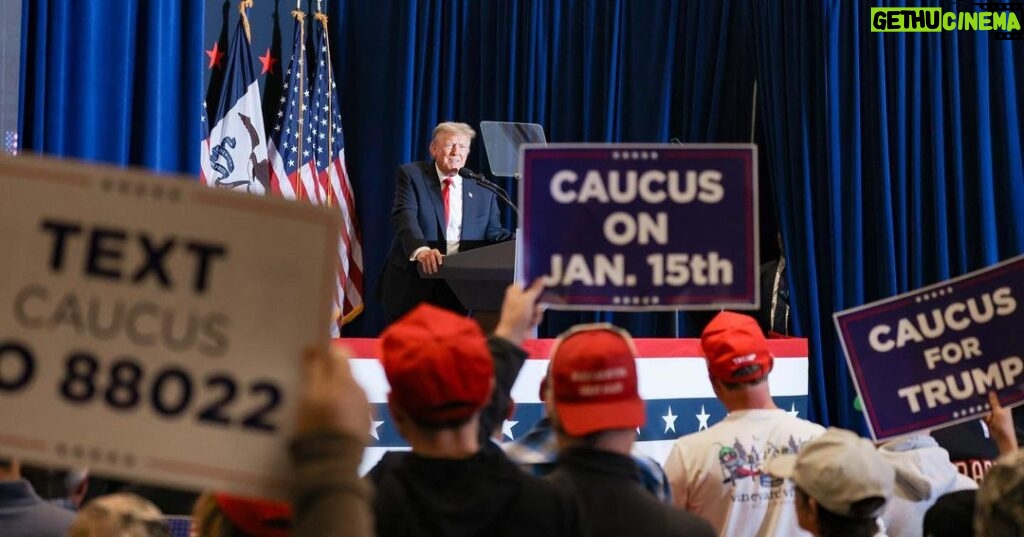Donald Trump Instagram - A beautiful evening in Iowa, with Great American Patriots. Sign up to “Caucus for Trump” today: link in bio. Together, WE are going to Make America Great Again! I love you, Iowa—THANK YOU!! #Trump2024 #MAGA Coralville, Iowa